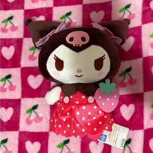 Sanrio Kuromi  Strawberry Plush Doll